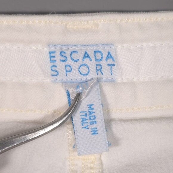 ESCADA SPORT Women ITALY🇮🇹MADE KATE Jeans BootCut Flare White Mid Rise Size 40 - Picture 3 of 15